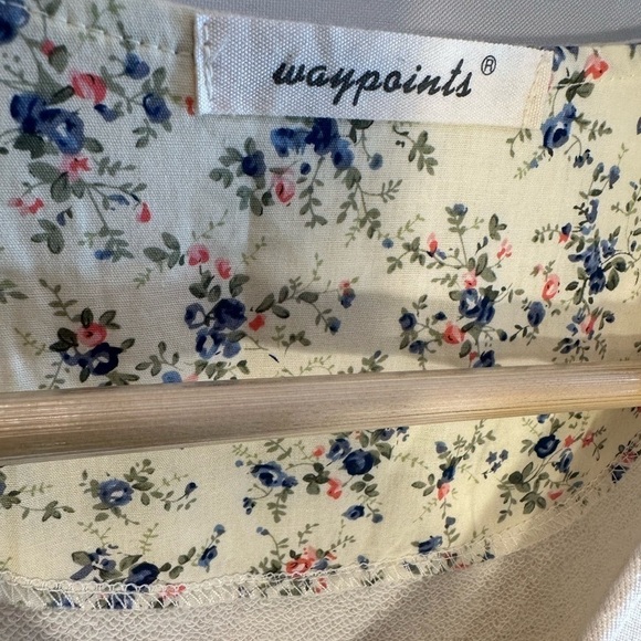 Waypoints The Hue Company Knit Lace Cream Floral Girls Long Sleeve Dress Size M - Picture 4 of 13